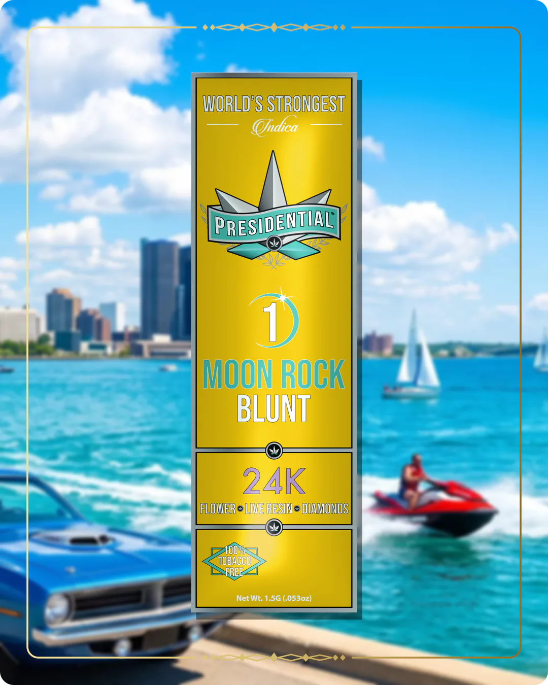24K Presidential blunt for the Michigan Gold page