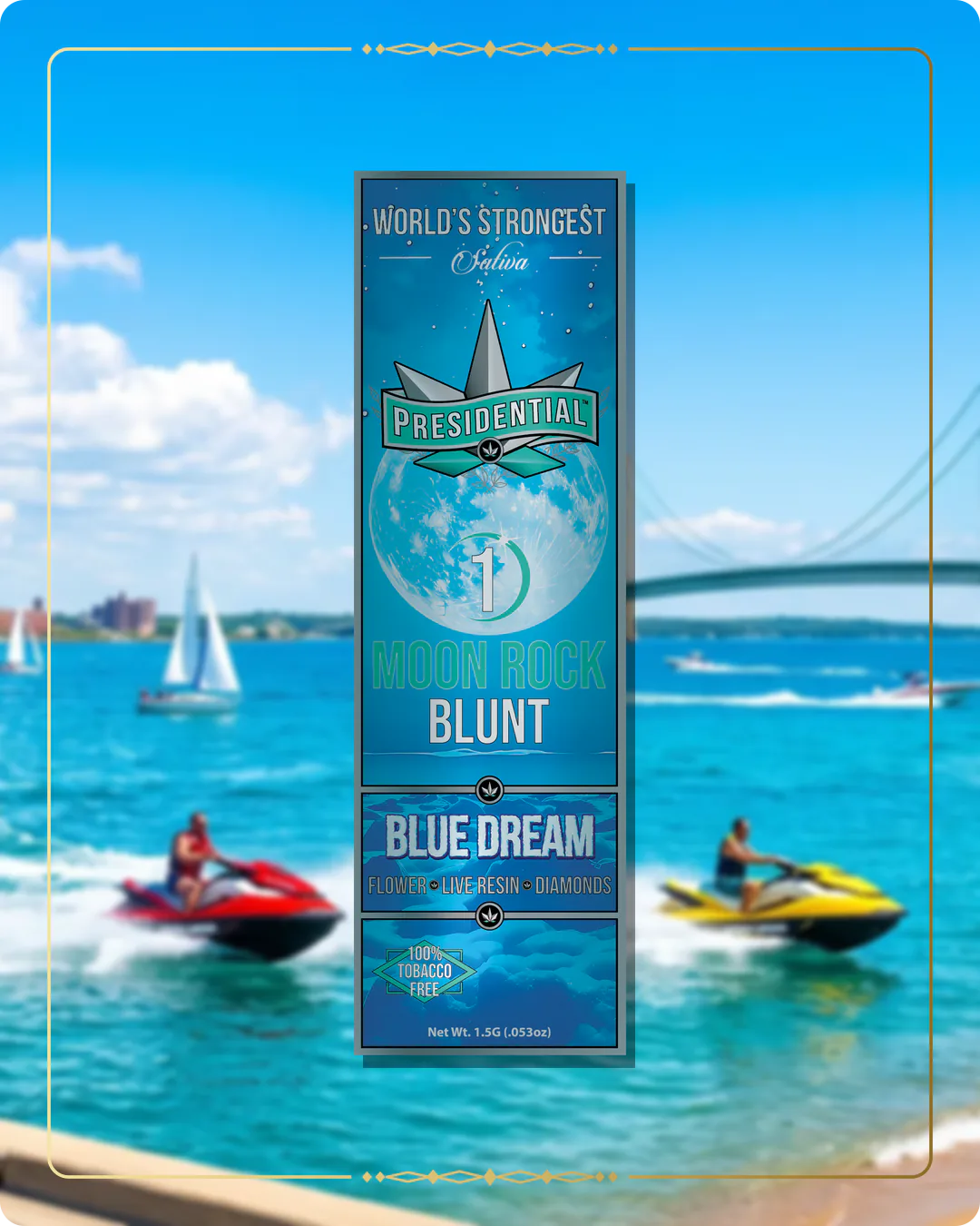 Blue Dream Presidential blunt for the Michigan Gold page