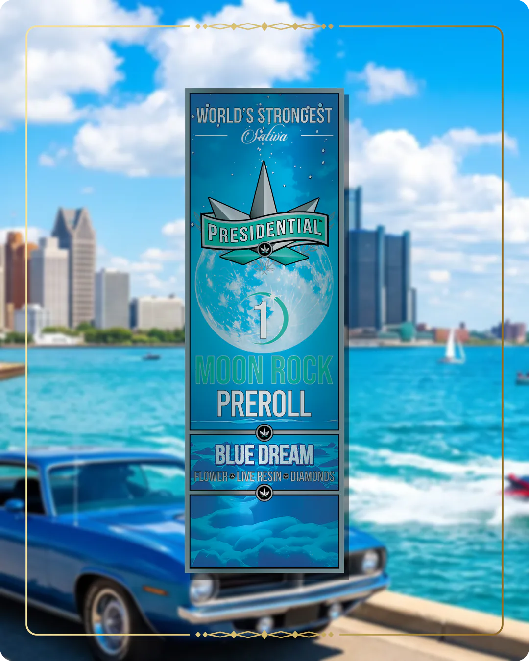 Blue Dream Presidential pre-roll for the Michigan Gold page