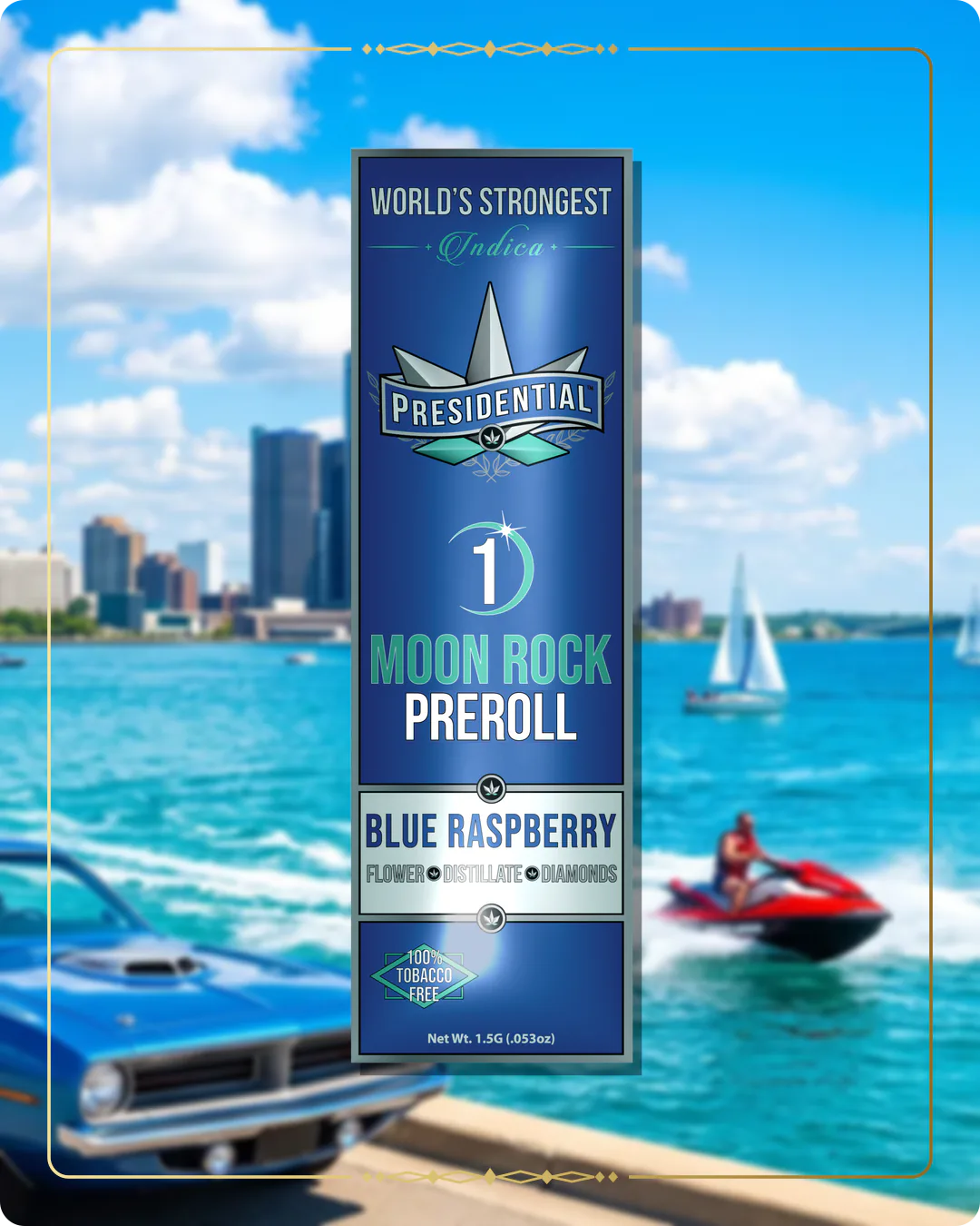 Blue Raspberry Presidential pre-roll for the Michigan Silver page