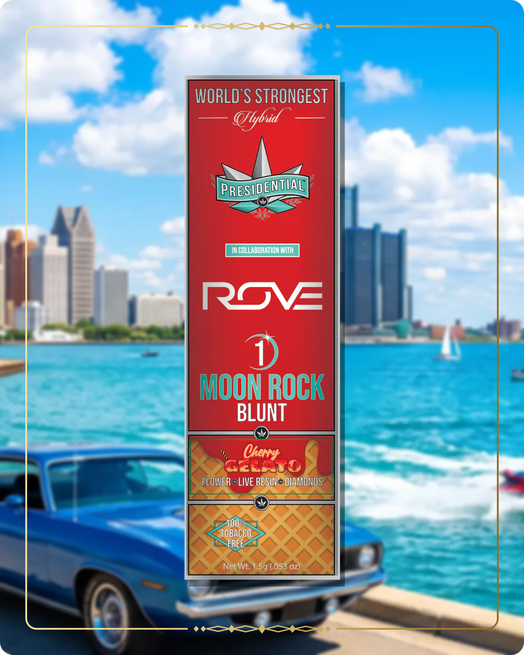 Cherry Gelato Presidential blunt for the Michigan home collection