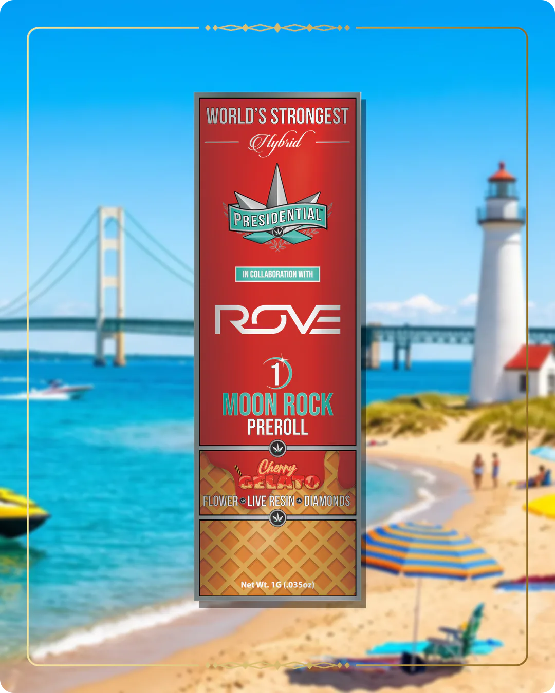 Cherry Gelato Presidential pre-roll for the Michigan pre-rolls page