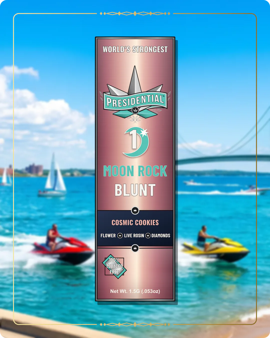 Cosmic Cookies Presidential Rose Gold Moon Rock Blunt for the Michigan Rose Gold page