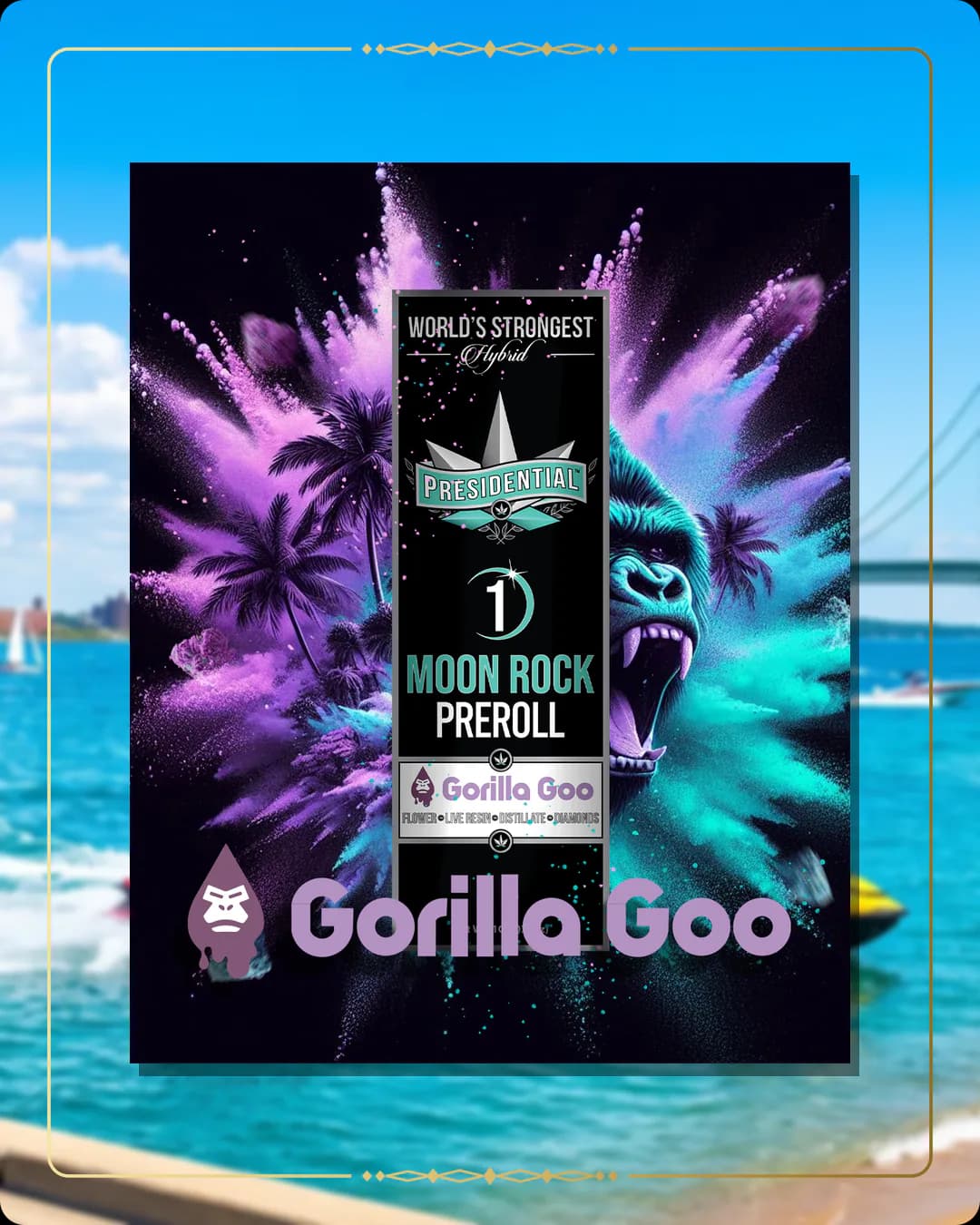 Gorilla Goo Presidential pre-roll for the Michigan retailers page
