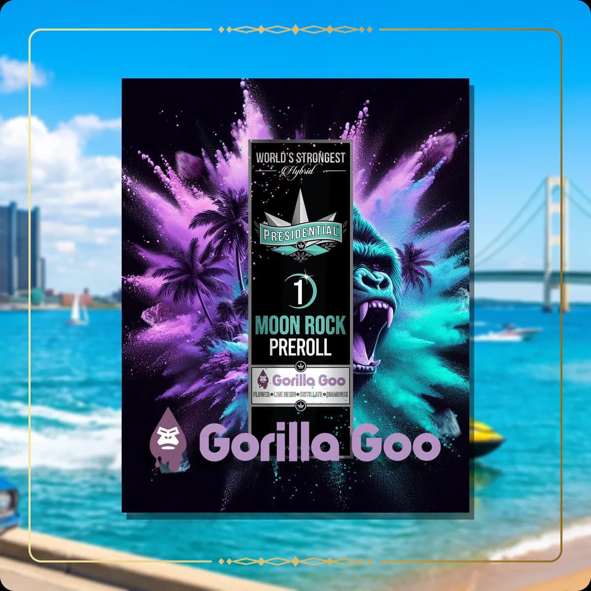 Gorilla Goo Presidential pre-roll for the Michigan Gold page