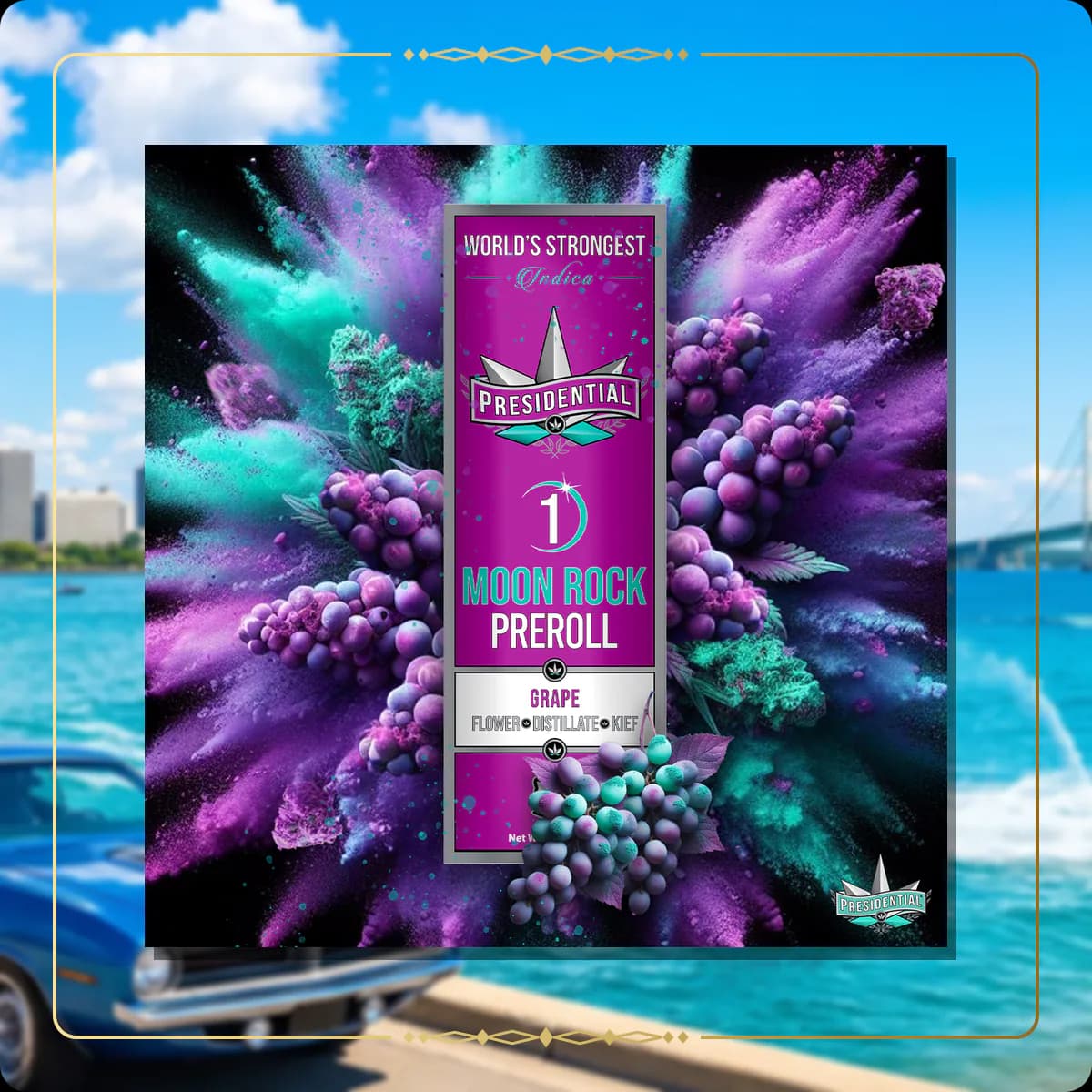 Grape Presidential pre-roll variant 2 for the Michigan Silver page