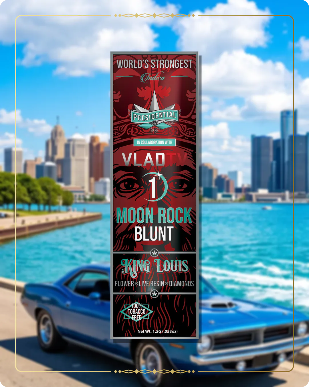 King Louis Presidential blunt variant 2 for the Michigan Find Us page