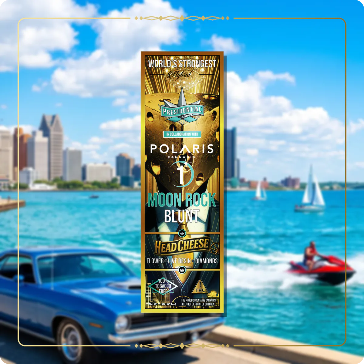 Head Cheese Presidential blunt for the Michigan brand story