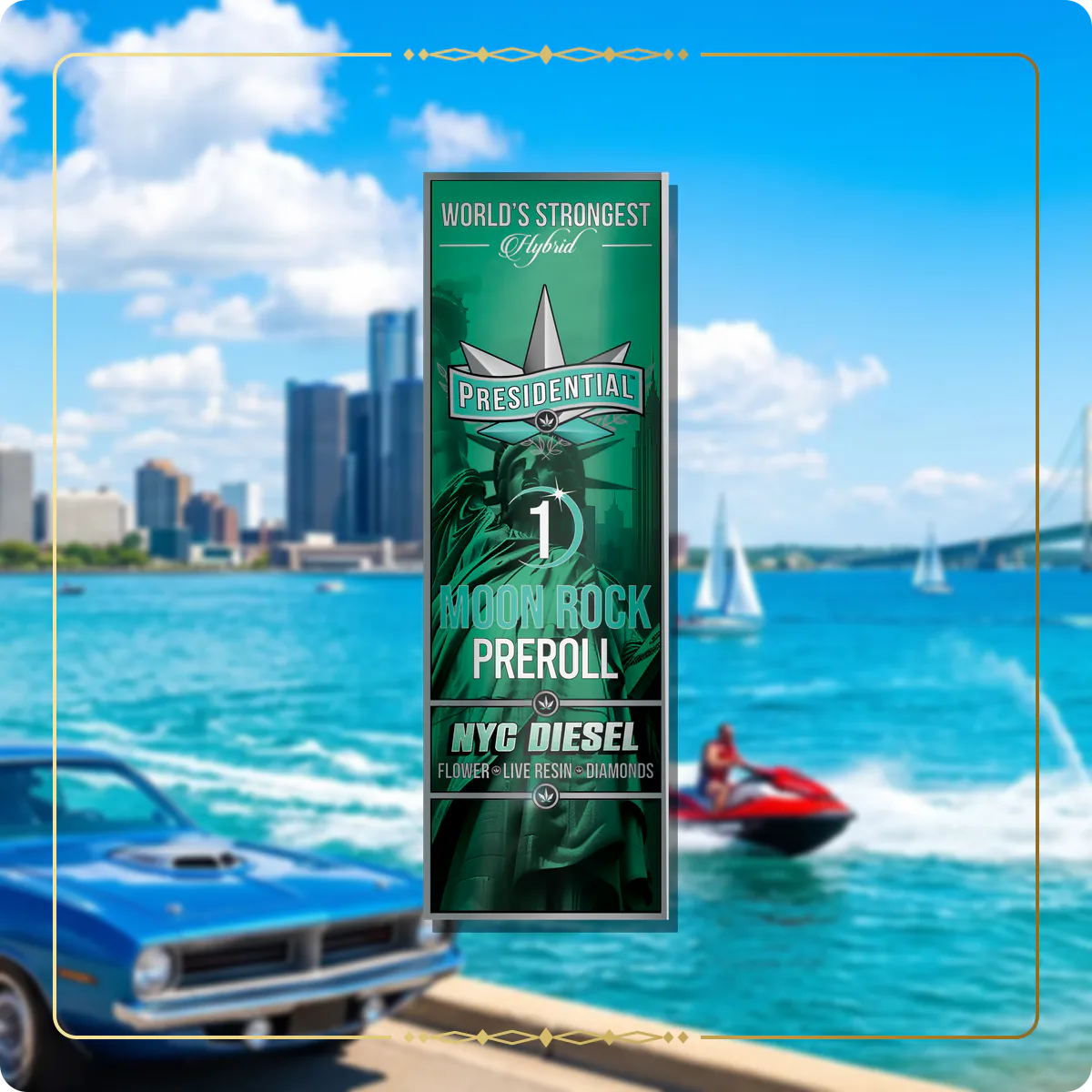 NYC Diesel Presidential pre-roll variant 2 for the Michigan Gold page