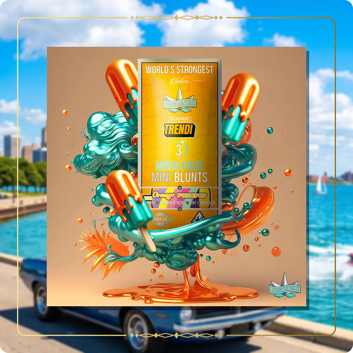 Orange Push Pop Presidential mini for the Michigan Gold page