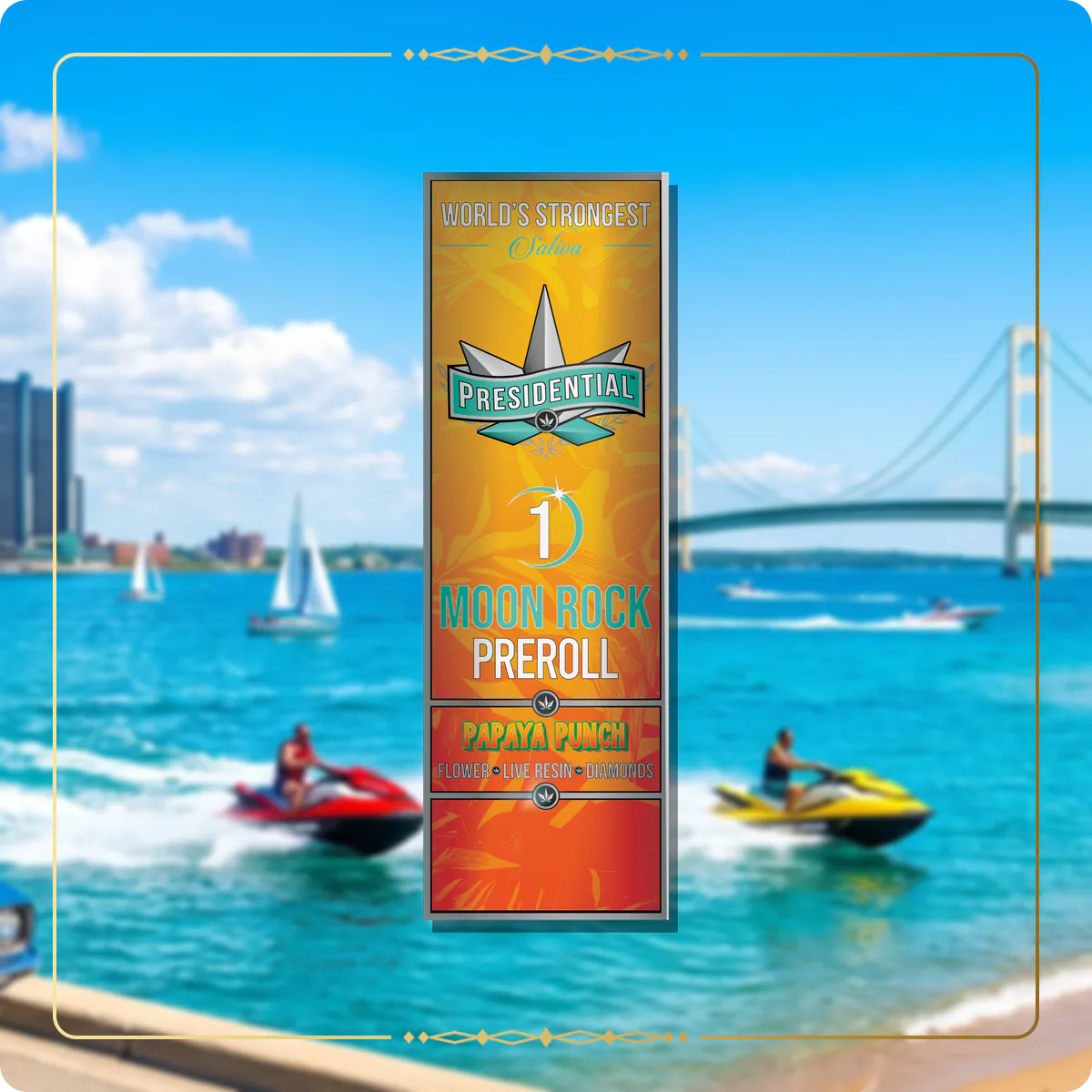 Papaya Punch Presidential pre-roll variant 2 for the Michigan Gold page