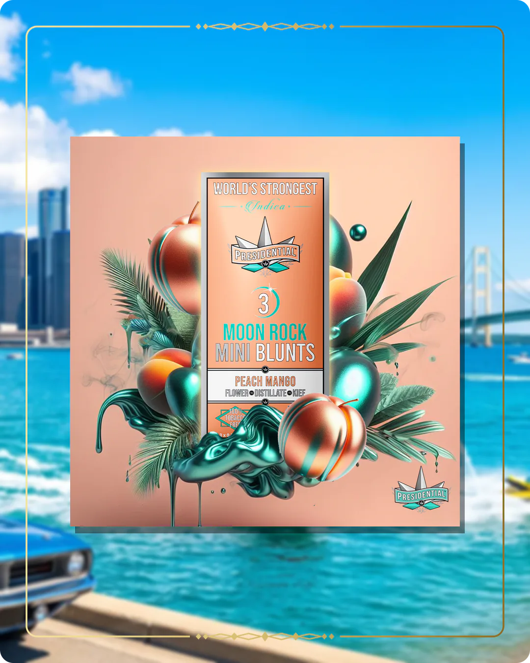 Peach Mango Presidential mini for the Michigan home collection
