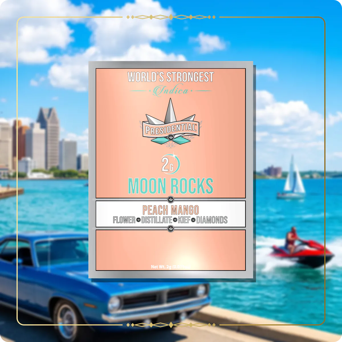 Peach Mango Presidential Moon Rock for the Michigan Silver page