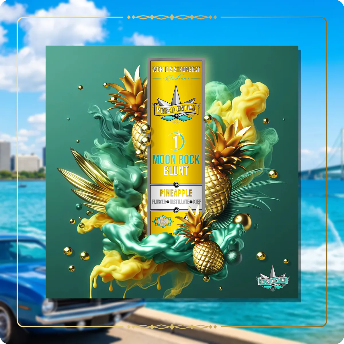 Pineapple Presidential blunt for the Michigan Silver page