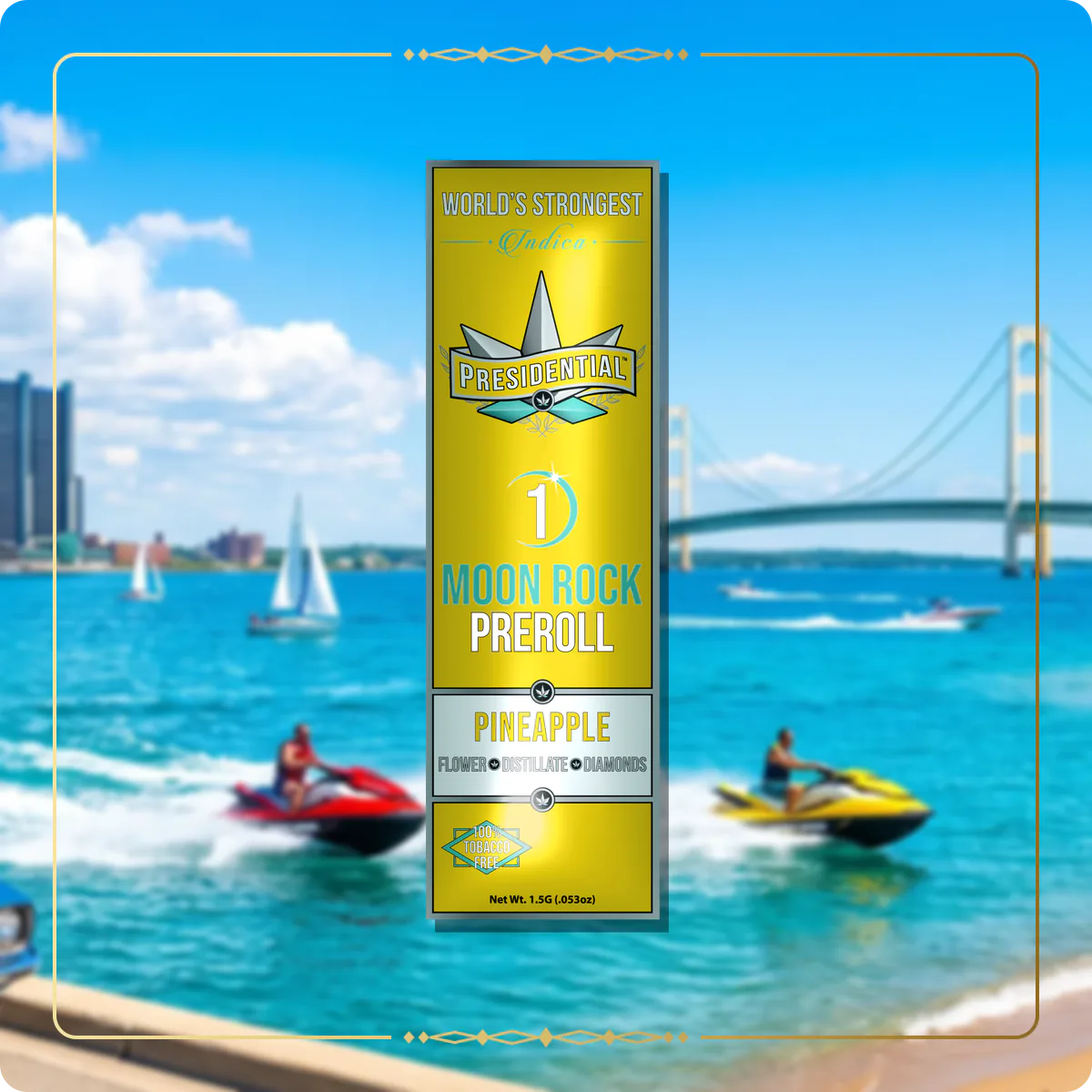 Pineapple Presidential pre-roll for the Michigan Silver page