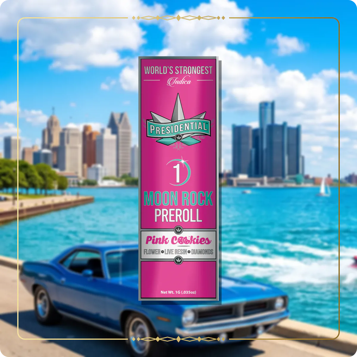 Pink Cookies Presidential pre-roll variant 2 for the Michigan Gold page