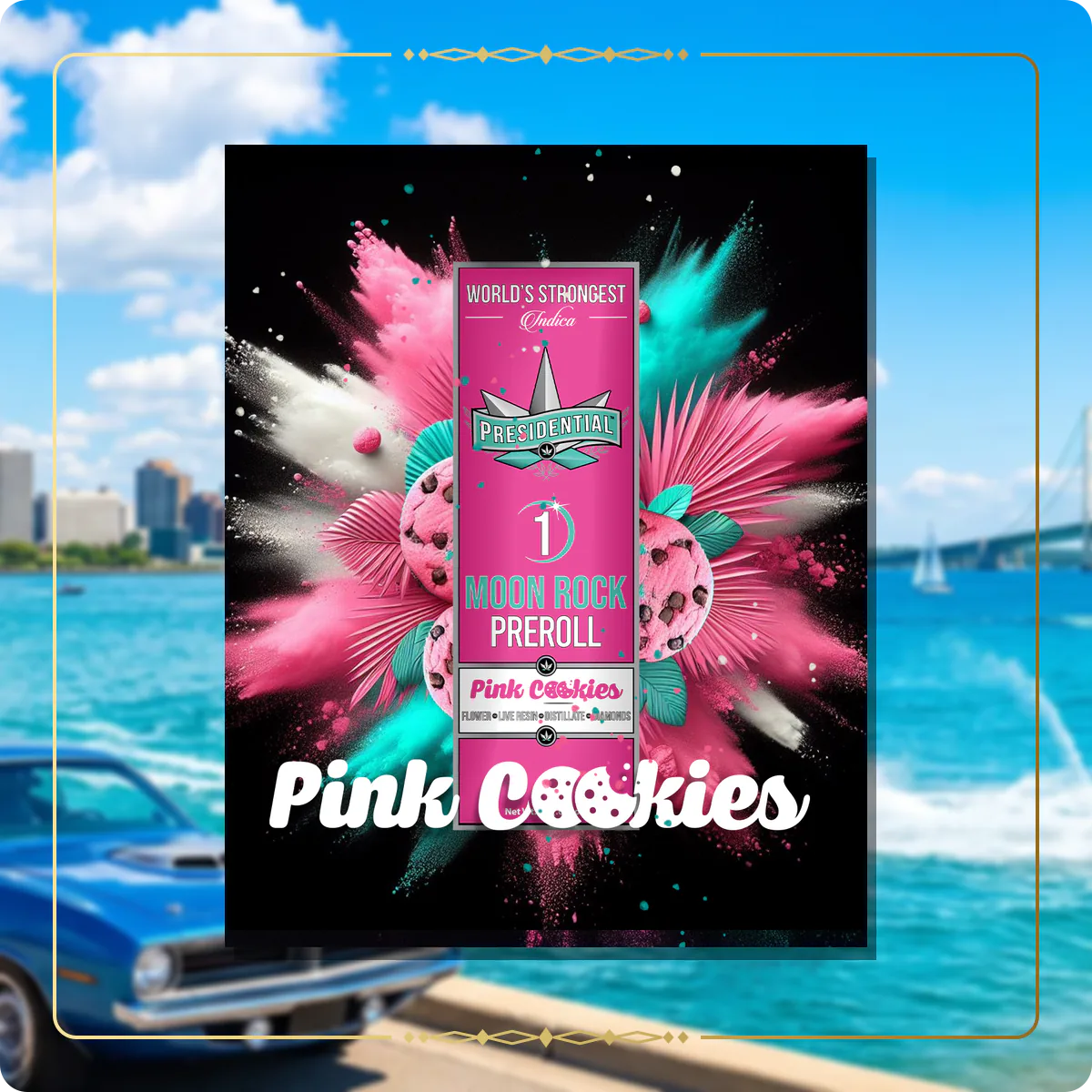 Pink Cookies Presidential pre-roll for the Michigan Gold page