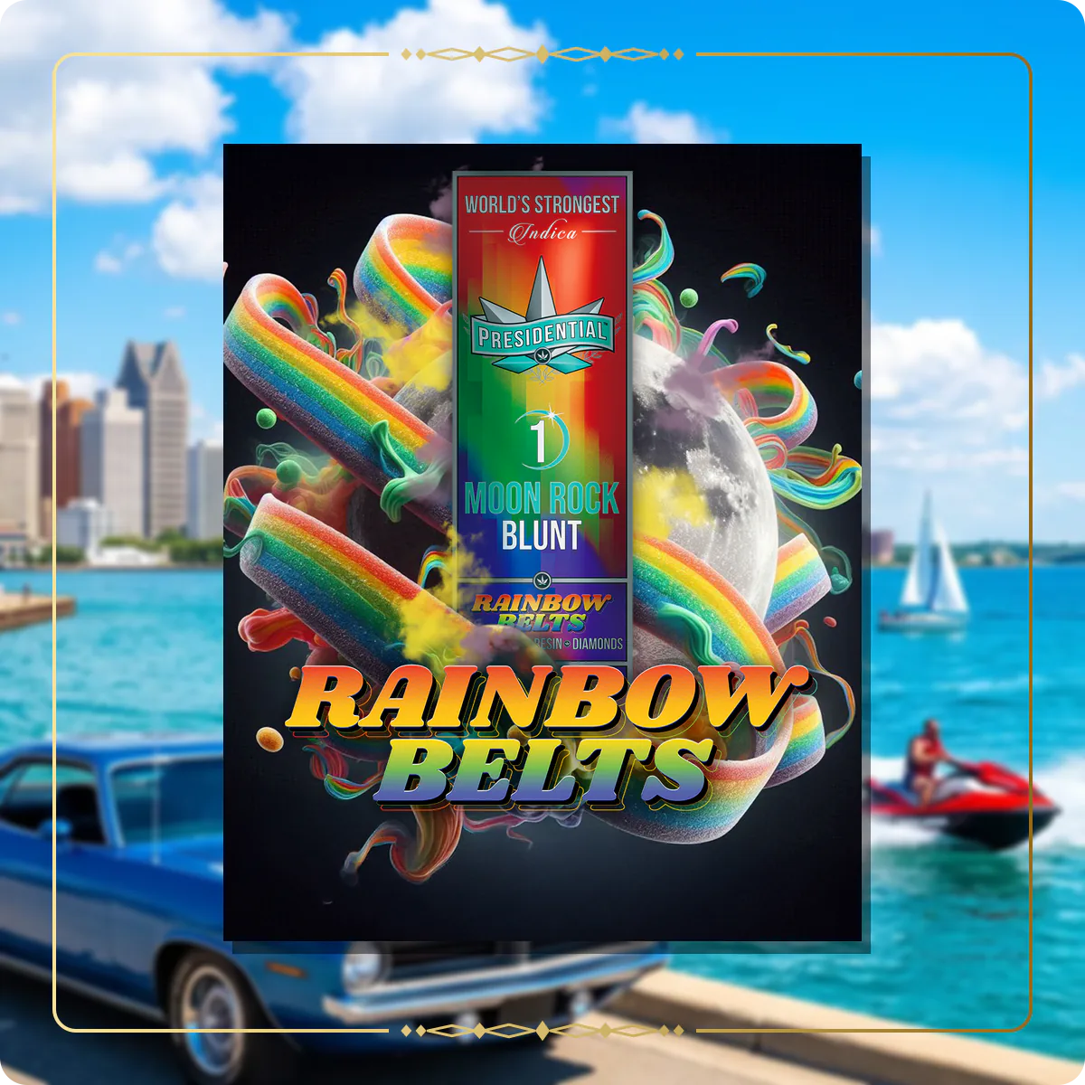 Rainbow Belts Presidential blunt for the Michigan Gold page