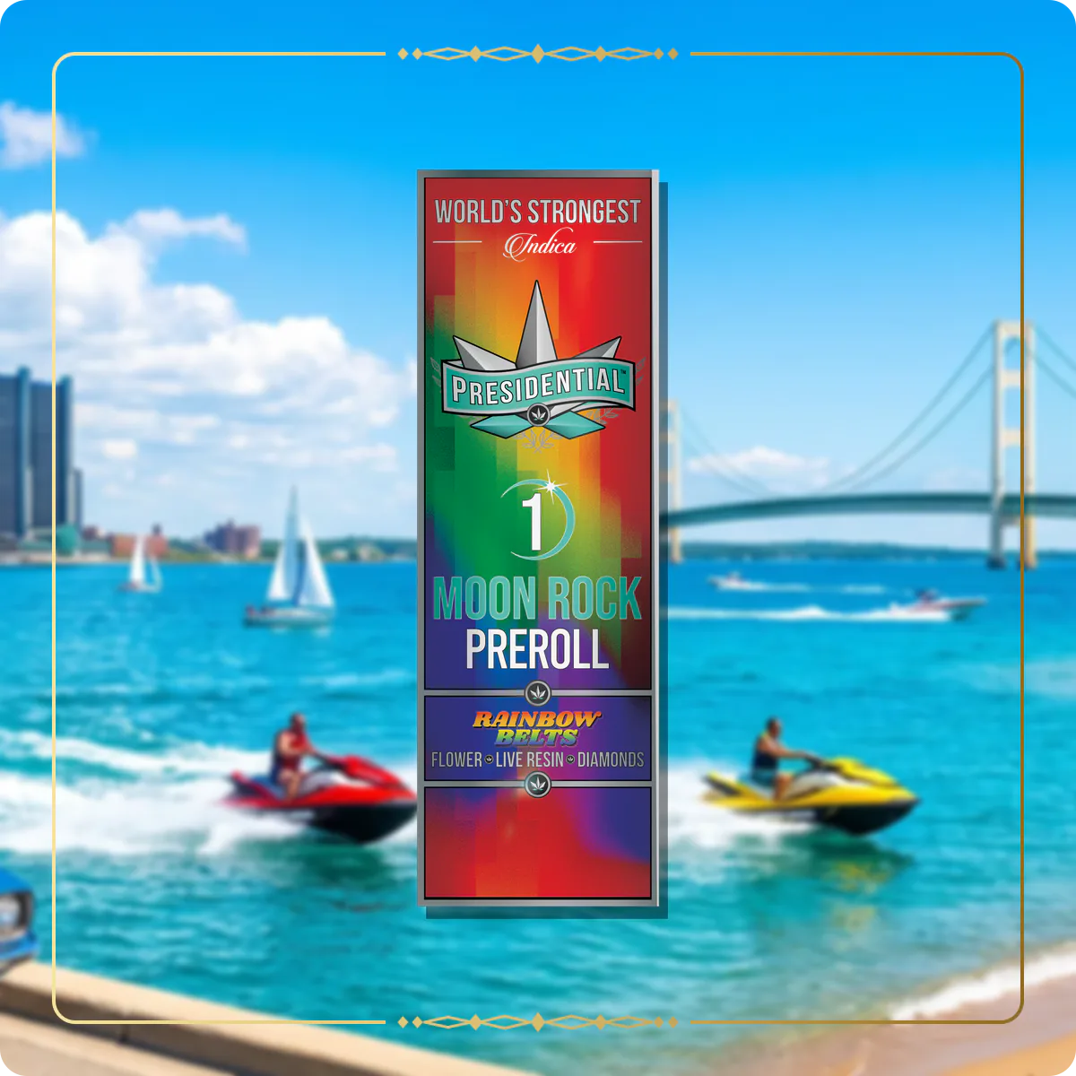 Rainbow Belts Presidential pre-roll variant 2 for the Michigan Gold page