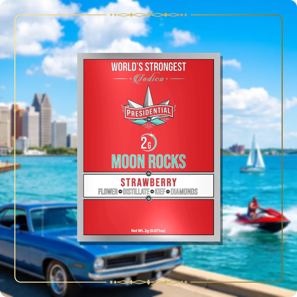 Strawberry Presidential Moon Rock for the Michigan Silver page