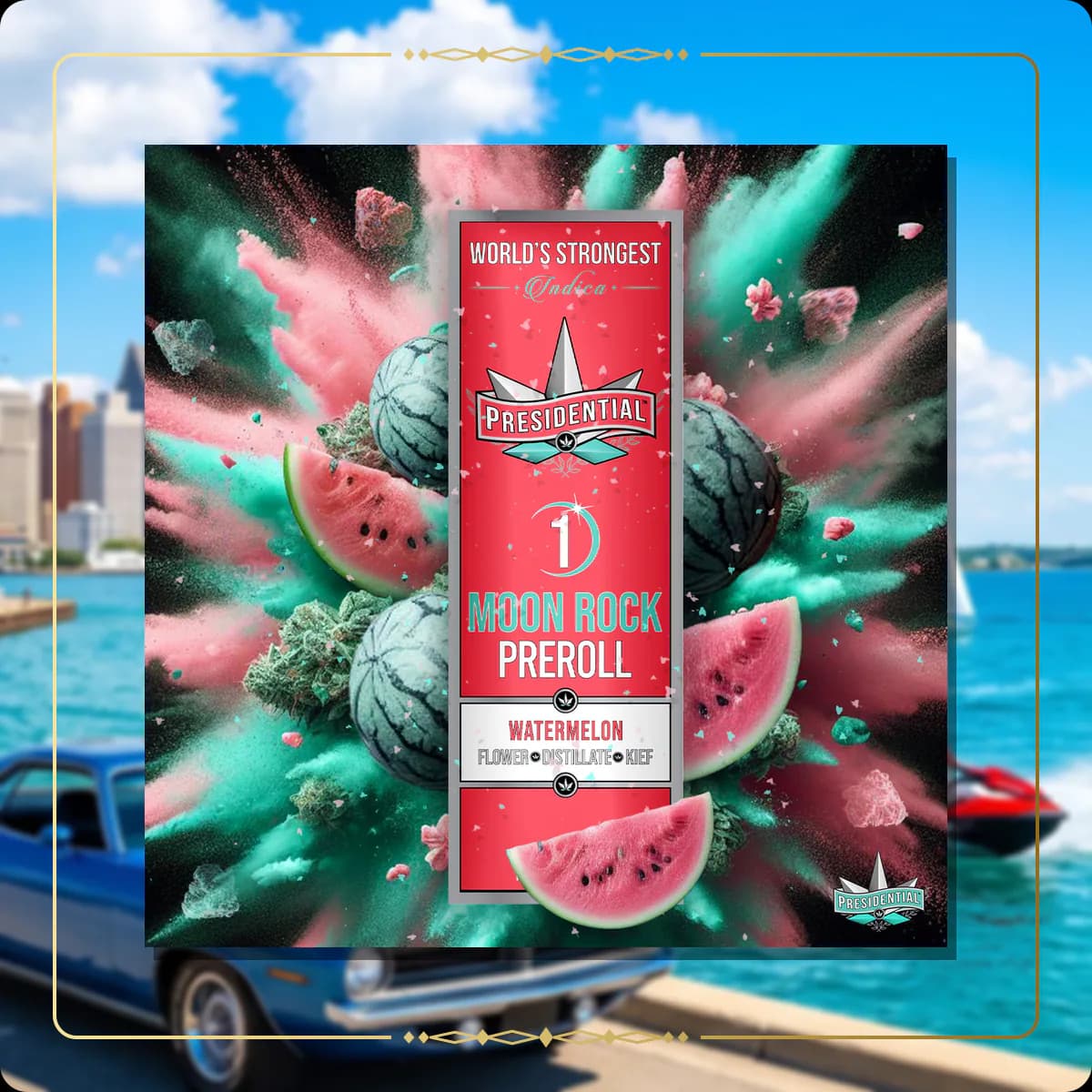 Watermelon Presidential pre-roll variant 2 for the Michigan Silver page