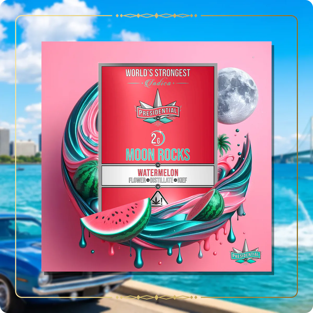 Watermelon Presidential Moon Rock variant 2 for the Michigan Silver page