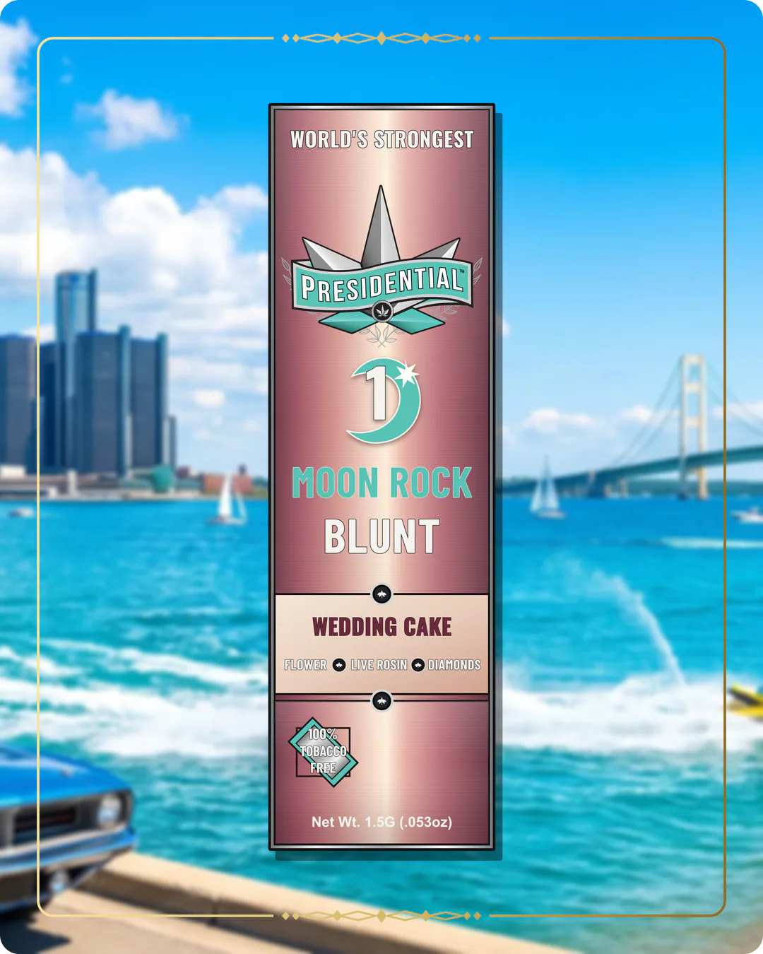 Wedding Cake Presidential Rose Gold Moon Rock Blunt for the Michigan Rose Gold page