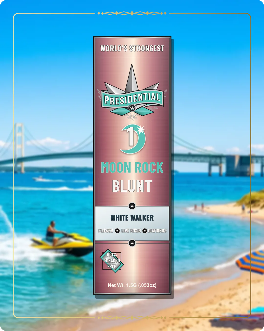 White Walker Presidential Rose Gold Moon Rock Blunt for the Michigan Rose Gold page