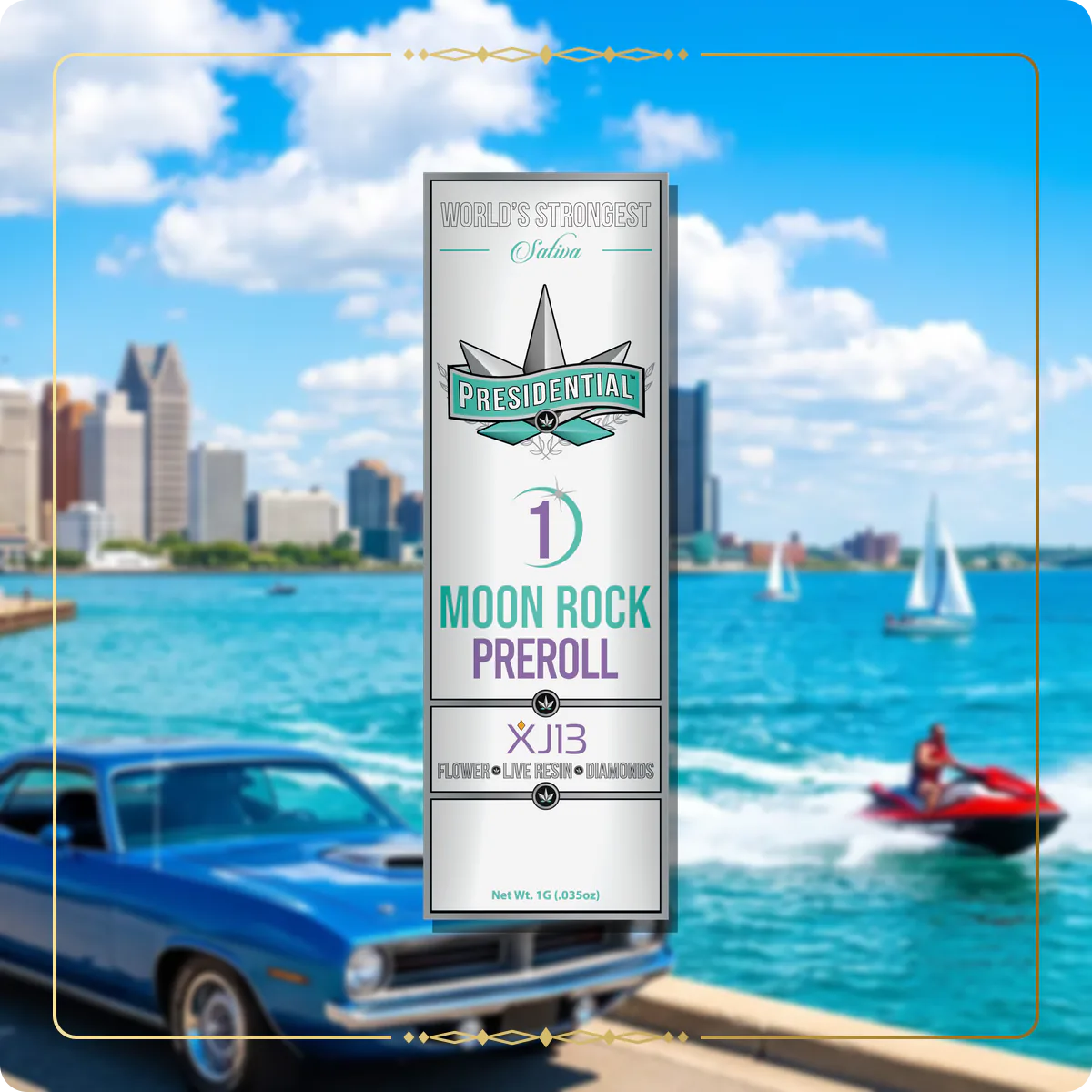 XJ-13 Presidential pre-roll variant 2 for the Michigan Gold page